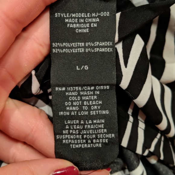 Majora black and white print dress - Picture 3 of 4